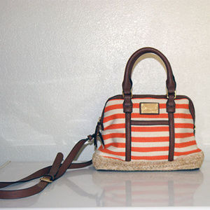 Dana Buchman Striped Cloth Crossbody Purse Bag